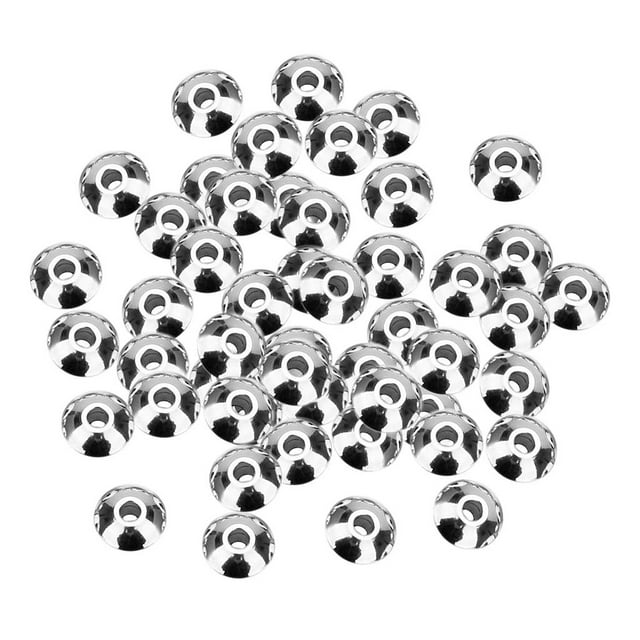 yuksok 50 Pack Perles d'Espacement - Conception de Forme de Soucoupe - 4X2.5X1.6mm - Perles pour