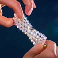 thumbnail image 3 of Rainbow Supernova | Gold Vermeil | Galaxy Glass Bead Bracelet, 3 of 10