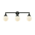 thumbnail image 2 of Innovations Lighting  Beacon 3 Light 30" Bath Vanity Light Oil Rubbed Bronze/Matte White, 2 of 5