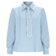 thumbnail image 5 of Ounisa Women's Bow Tie Neck Long Sleeve Buttton Cuff Chiffon Elegant Blouse, 5 of 6