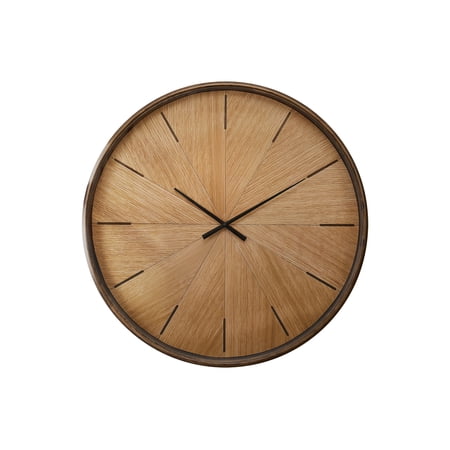 Clocks 30 Round Large Oversized Wall Clock Brown Plastic Frame photo Clocks 30 Round Large Oversized Wall Clock Brown Plastic Frame photo