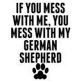 thumbnail image 3 of CafePress - You Mess With My German Shepherd Pajamas - Women's Short Sleeve Print T-Shirt and Pants Light Cotton Pajama Set, 3 of 7