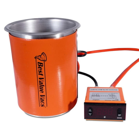 BVV 2QT Stainless Tall Vacuum Chamber Digital Heating Jacket