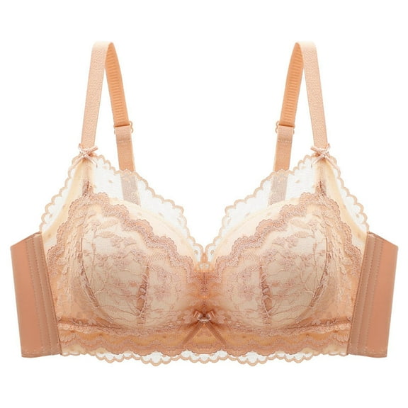 Busydd Bras for Women Comfort Breathable Lace Bra Solid Color Wireless Bras for Women Full Coverage Everyday Bra High Support Push Up Bra No Underwire