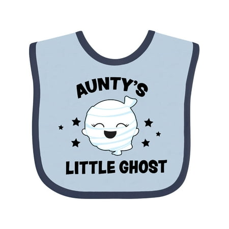 

Inktastic Cute Aunty s Little Ghost with Stars Gift Baby Girl Bib