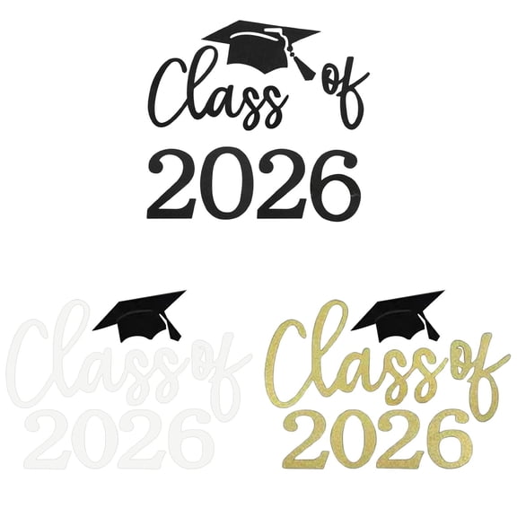 Goowood Graduation Decorations 2026 Class of 2026 Decal for Balloon Arch Congrats Grad Vinyl Sign for Graduation Party Backdrop Decor