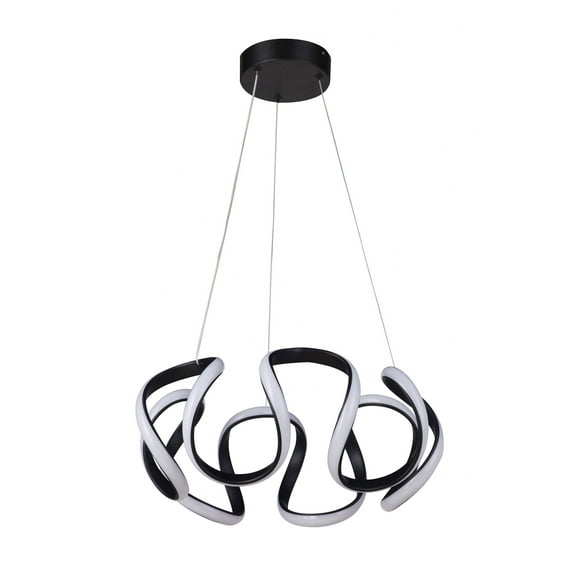 55790-FB-LED Craftmade Lighting Pulse - 34W 1 LED Pendant In Contemporary Style-9.25 Inches Tall and 17.75 Inches Wide-Flat Black Finish