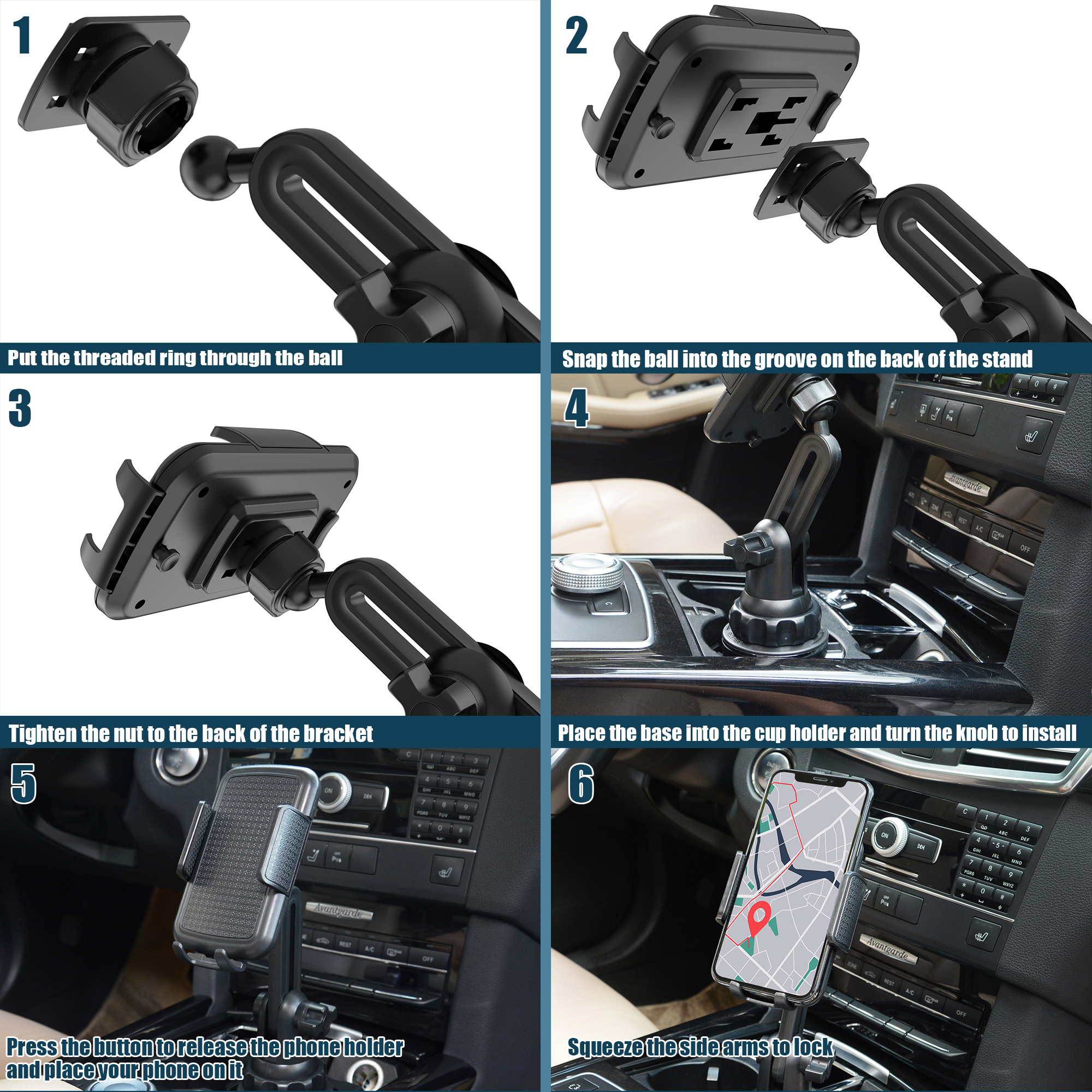 OWNTECH Universal Car Cup Holder Phone Mount photo 4