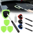 thumbnail image 5 of Gnwei Windshield Cleaner Tool Car Interior Detailing Cleaning Kit with Extendable Handle and 4 Reusable Microfiber Auto Glass Wiper Brush Kit for Cars, Blue, 15.9in-21in, 5 of 5