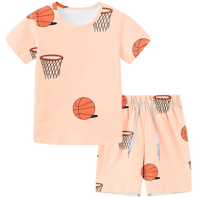 ¡Liquidación de verano! Pantalones cortos Honeeladyy de manga corta con cordón ajustable para niños, ropa deportiva estampada para hombre y mujer. Conjunto de verano de dos piezas para la escuela
