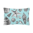 thumbnail image 3 of MKHERT Black And White Seashells Pillowcase Pillow Protector Cushion Cover 20x30 inch,Set of 2, 3 of 3