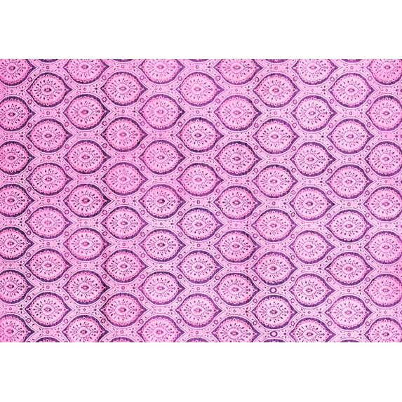 Ahgly Company Indoor Rectangle Abstract Pink Modern Area Rugs, 3' x 5'