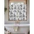 thumbnail image 7 of Kitchen Curtains 45 Inches length, Black Gray Fruit Window Treatment Curtain Drapes, Vintage Plant Nature Botanical Flower Lightweight Window Panels for Living Room Bedroom, 52"x45", 2 Panels, 7 of 7