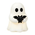 thumbnail image 2 of Halloween Light Up Ghost Figurine with Black Witch Hat, Cute Spooky Mini Glowing Ghost Desktop Ornament for Halloween Party, Bedroom Shelf Decor, Micro Landscape Fall Home Halloween Decoration,B, 2 of 4