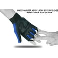 thumbnail image 4 of Wheelchair User Gloves Mobility Disability Fingerless Long Thumb Leather Palm for Men and Women Workout Weight Lifting, Cycling, Driving Gloves New Design Unisex Blue XXL, 4 of 8
