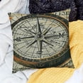 thumbnail image 2 of SHANXI Throw Pillow Covers Vintage Map with Decorative Pillowcase for Home Sofa Bedding Couch Pillow Covers 24x24in, 2 of 5