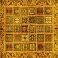 thumbnail image 1 of Ahgly Company Indoor Square Abstract Yellow Modern Area Rugs, 3' Square, 1 of 4
