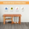 thumbnail image 6 of Costway 3-Tier Wood Shoe Rack Shoe Bench Freestanding Boots Storage Organizer Heavy-duty, 6 of 12