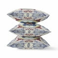 thumbnail image 2 of 16â€ Red Blue Geo Tribal Suede Throw Pillow, 2 of 2
