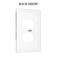thumbnail image 2 of Fotbe Red Maple Leaf Print Duplex Receptacle Wall Plate, 1-Gang 5.0" x3.0" Wall Outlet Covers, Dual Outlet Faceplates Covers, Color-matched Screws Included-Style S, 2 of 6