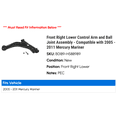 thumbnail image 2 of Front Right Lower Control Arm and Ball Joint Assembly - Compatible with 2005 - 2011 Mercury Mariner 2006 2007 2008 2009 2010, 2 of 2