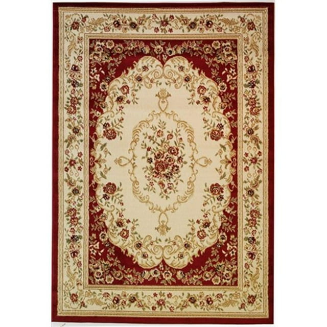 Infinity Home 18305 Dulcet Versailles Tapis Rectangulaire 5 Pi x 7 Pi 2 Po Rouge