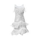 thumbnail image 2 of Vestido de baile latino para mujer, vestido ajustado brillante para club, baile de graduación, puesta en escena Plata L, 2 of 8