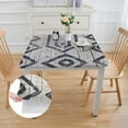 thumbnail image 2 of HAOXIT Rectangle Fabric Square Table Cover Farmhouse Decoration for Table, and Use, Grey 52*52, 2 of 7