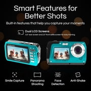 Minolta 48.0-Megapixel Waterproof Digital Camera Blue MN40WP-BL