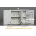 thumbnail image 2 of FIMELLO Wall Cabinet, Bathroom Wall Cabinet,Farmhouse Wall Mounted Cabinets for Kitchen Garage Laundry Storage, Medicine Cabinet with 3 Door and Shelves, Laundry Room Wall Cabinets,White, 2 of 16