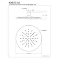 thumbnail image 3 of Kingston Brass KX678 Shower Scape 1.8 GPM Single Function Raindrop Shower Head - Nickel, 3 of 3