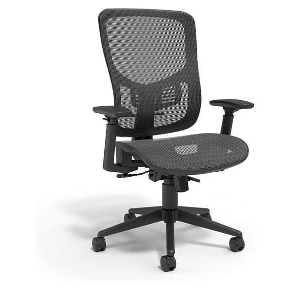 Kroy Ergonomic Task Chair - Black Mesh Office Chair with Lumbar Support - Adjustable Height & Tilt - Computer Desk Chair for Home & Office