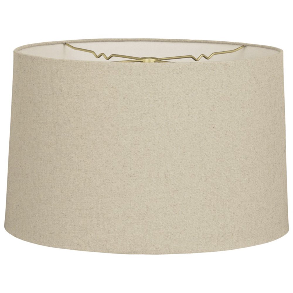 Royal Designs 14" Shallow Drum Hardback Lamp Shade Linen Cream
