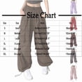 thumbnail image 5 of Blmnix Plus Size Womens Pants Palazzo Cargo Pants Pajamas Wide-Leg Full Baggy Red High Pull On Pants for Women,XXL, 5 of 5