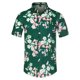thumbnail image 5 of CAMISAS DE HOMBRE CORTAS DE INSPIRACIÓN CHIC, CON ESTAMPADO FLORAL, BOTONES EN LA PARTE FRONTAL, CAMISA HAWAIANA DE PLAYA, 50 VERDE ROSA, 5 of 6