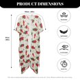 thumbnail image 6 of HELLHERO Polyester Long Kimono Swimsuit Cover Up for Beach Comfort Breathable Poinsettia Pattern, 6 of 6