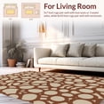 thumbnail image 2 of ODIKA 8' x 10' Machine Washable Non-Slip Area Rug, Abstract Circle High Traffic Rug, Brown, 309009, 2 of 7