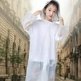 thumbnail image 2 of PAVEOS Kids Raincoat in Clearance Children's Outdoor Travel Fashion Adult Raincoat Thick Transparent Evc Raincoat White-w, 2 of 5