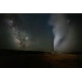 thumbnail image 2 of Jaynes Gallery 24x17 Gold Ornate Wood Framed with Double Matting Museum Art Print Titled - Wyoming-Yellowstone National Park Milky Way above erupting White Dome Geyser, 2 of 4