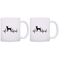 thumbnail image 1 of ThisWear Chihuahua Accessories Dog Lover Heartbeat Chihuahua Rescue Gift Chihuahua Puppy 11 ounce 2 Pack Coffee Mugs, 1 of 4