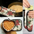 thumbnail image 5 of Yayeee Oven Mitts and Pot Holder Set of 2 Heat Resistant Kitchen Gloves Baking Hot Pad, Christmas Poinsettia, 5 of 5