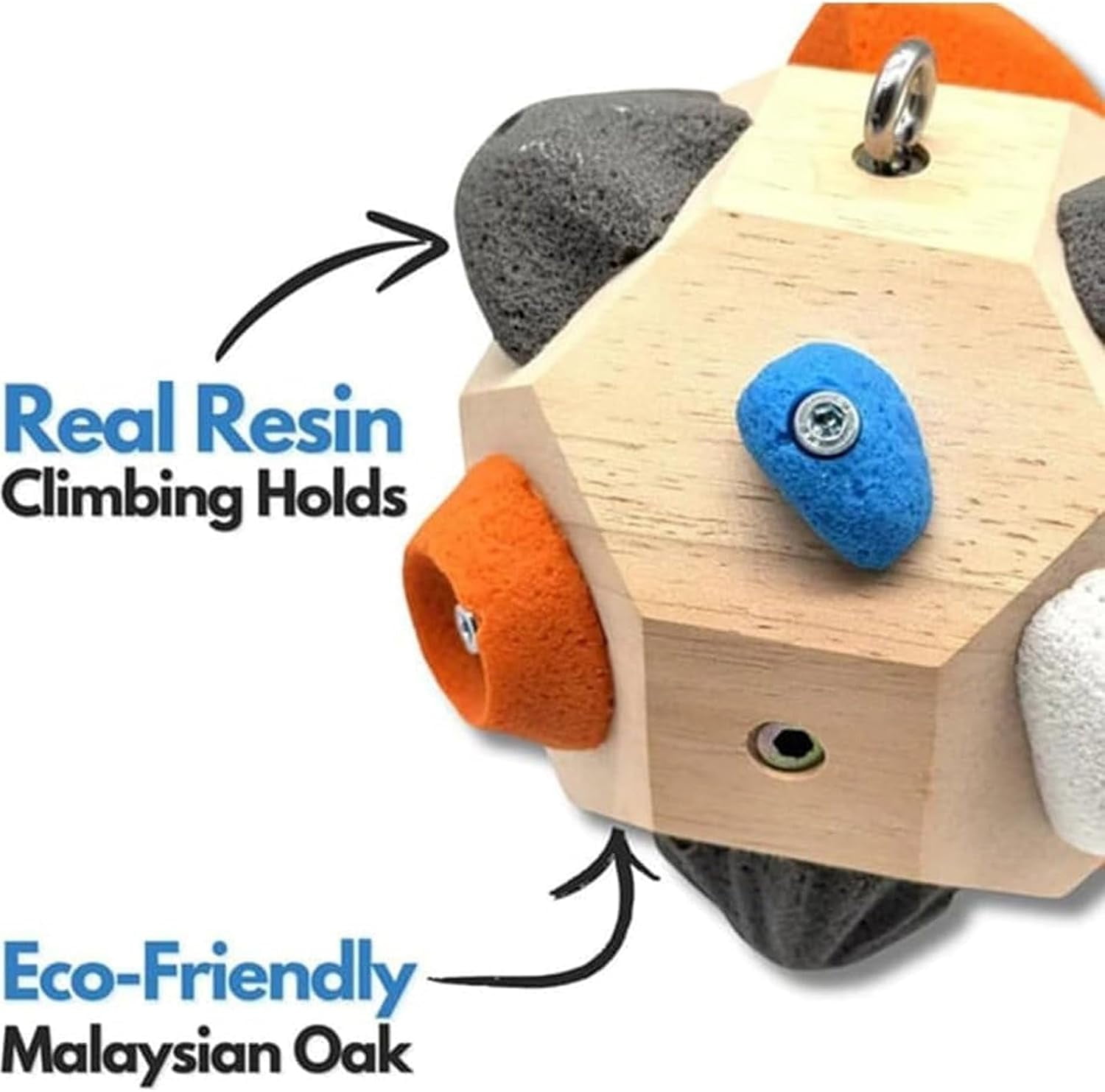 Boulder Block for Climbers, Build Strength and Precision, Handcrafted 3D Rock Climbing Ball, Simulated Climbing Training Balls, Finger Strength Training Climbing Ball Gifts for Rock Climbers