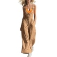 thumbnail image 2 of Women Wide Leg Overalls Adjustable Strap Casual Cargo Jumpsuit Loose Fit Romper with Pockets Breathable Lightweight Summer One Piece Versatile Daily Wear, 2 of 6