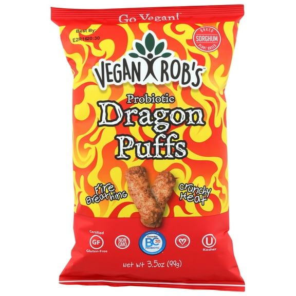 Vegan Rob's , Puffs Dragon, 3.5 Oz, Pack Of 12