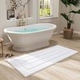 thumbnail image 2 of Softlife Bathroom Rug Soft Absorbent Microfiber Bathroom Rugs Washable Bath Mat,24"x70",White, 2 of 6