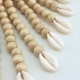 thumbnail image 6 of BOCAR Boho African Wooden Beaded Bib Statement Necklace Strands Layered Cluster Chunky Collar Choker Wood Necklace for Women Fashion Costume Jewelry (N0065-Off White+Shell), 6 of 8