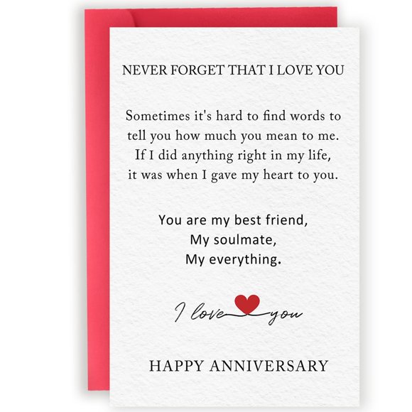 Tarjeta de aniversario Abeletree única para pareja, esposa y esposo