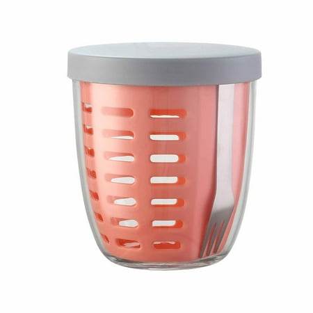 

ZYXWVU School Supplies Salad Cup With 304 Stainless Steel Fork Fruit Drainer Portable Outdoor Cup for Kids Wal-mart Deals