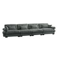 thumbnail image 6 of Super Comfort Oversized Modular Velvet Sectional Sofa Couch with Movable Ottoman,Corner Sectional with Bolstered Armrests, Deep Seat Cloud Couch, Convertible L Shaped Couch for Living Room, 6 of 14