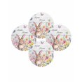 thumbnail image 7 of 15 Inch Round Placemats Set of 4, Grey Easter Non Slip Heat Insulation PP Table Mats, Spring Watercolor Tulip Flower Plant Wood Grain Washable Place Mats for Kitchen Dining Party Table Decor, 7 of 7